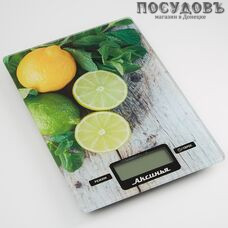 Аксинья КС-6510 Лайм весы кухонные-платформа, 230×160×20 мм, до 10 кг, гарантия 1 год