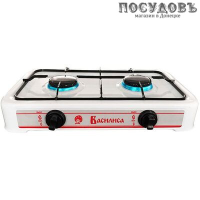 Василиса ГП2-1080 плита газовая отдельностоящая, 2-конфорочная, эмалированное покрытие, цвет белый