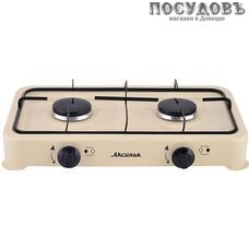 Аксинья КС-102 плита газовая отдельностоящая, 2-конфорочная, эмалированное покрытие, цвет молочный