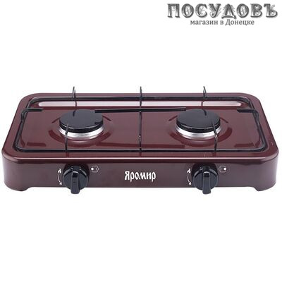 Яромир ЯР-3012 плита газовая отдельностоящая, 2-конфорочная, эмалированное покрытие, цвет коричневый