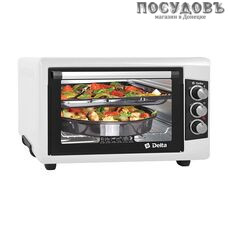 Delta D-0550 белая электрическая печь отдельностоящая 1500 Вт 55 л, без гриля, без конфорок, белая