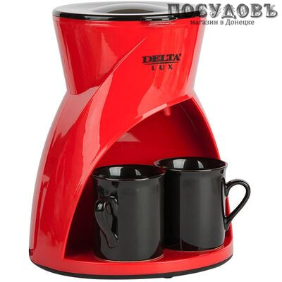 Delta Lux DL-8131 кофеварка капельная, 450 Вт, 300 мл, цвет красный