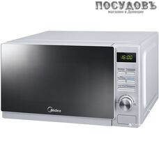Midea AG720C4E-S отдельностоящая микроволновая печь, 700 Вт, с грилем 1000 Вт, 20 л, серебро