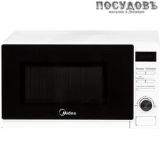 Midea AG720C4E-W отдельностоящая микроволновая печь, 700 Вт, с грилем 1000 Вт, 20 л, белая