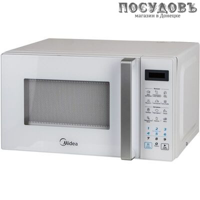 Midea EG820CXX-W отдельностоящая микроволновая печь, 800 Вт, с грилем 1000 Вт, 20 л, белая