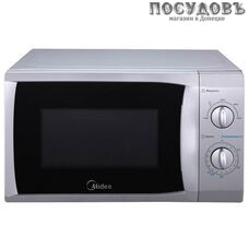 Midea MM820CFB-S отдельностоящая микроволновая печь, 800 Вт, обычная (соло) Вт, 20 л, серебро