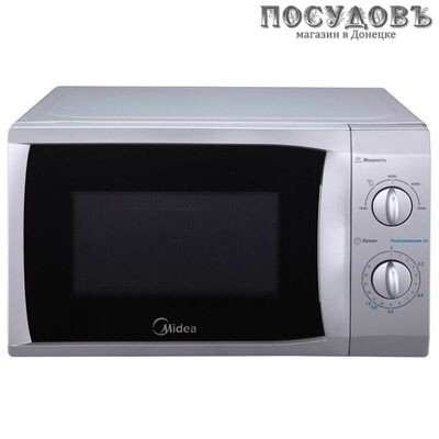 Midea MM820CFB-S отдельностоящая микроволновая печь, 800 Вт, обычная (соло) Вт, 20 л, серебро
