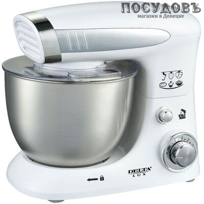 Delta Lux DL-5072Р миксер планетарный 4 л, 950 Вт, 6 скоростей, цвет белый