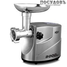 HOLT HT-MG-004 мясорубка электрическая 3000 Вт, 2 скорости, реверс есть, цвет металлик