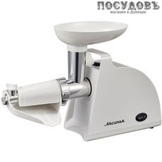 Аксинья КС-2003С мясорубка электрическая с насадками 2000 Вт, 1,8 кг/мин, 1 скорость, реверс есть, цвет белый