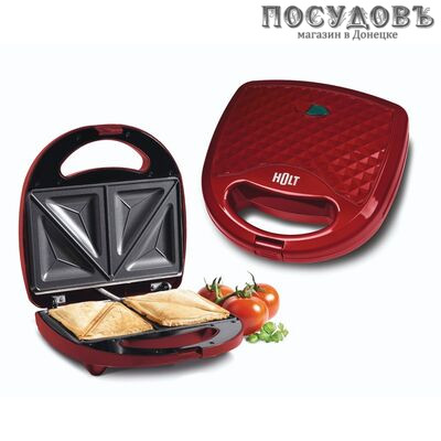 HOLT HT-SC-001 сэндвичница, 750 Вт, цвет красный металлик