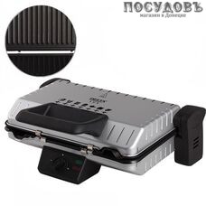 Delta Lux DL-050S гриль электрический 340×220 мм, 2000 Вт, 1 вид сменных пластин, 1 емкость для сбора жира, цвет металлик с черным Delta Lux DL-050S гриль электрический 340×220 мм, 2000 Вт, 1 вид сменных пластин, 1 емкость для сбора жира, цвет металлик с черным