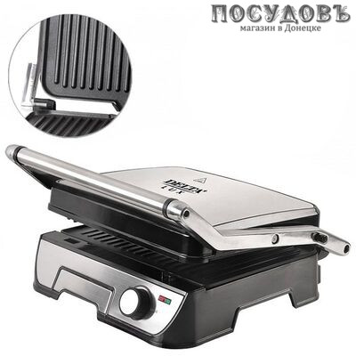 Delta Lux DL-051 сэндвичница-гриль, 2200 Вт, цвет черный с серебристым