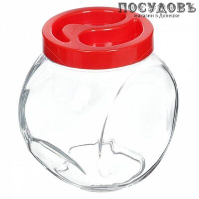 Pasabahce Bella 80002SLB банка для хранения с крышкой, Ø105×170 мм, 2000 мл, стекло, Россия