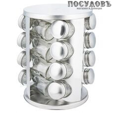 KING Hoff KH-4011 набор для специй, сталь нержавеющая, стекло, в упаковке 17 пр.