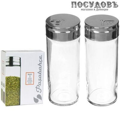 Pasabahce Basic 43890 набор для специй, Ø52×142 мм, 250 мл, стекло, Россия, в упаковке 2 шт.