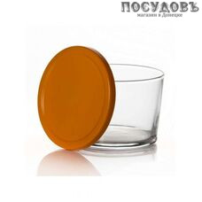 Pasabahce Basic 42230 банка для хранения с оранжевой крышкой, Ø83×62 мм, 200 мл, стекло, Россия 1 шт.