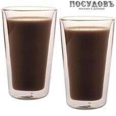 ZEIDAN Z-1012 стакан с двойными стенками, 350 мл, стекло термостойкое, в подарочной упаковке 2 шт.