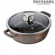 ZEIDAN Z-50309 жаровня с крышкой Ø240 мм, алюминий литой, мраморное покрытие