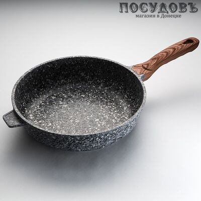 Alpenkok Evolution AK-0093A/28N сотейник Ø280×70 мм, алюминий литой, гранитное покрытие Granite