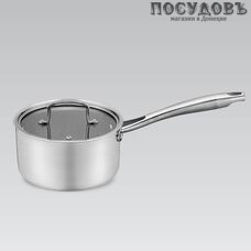 Maestro MR-3504-16S ковш с крышкой 1,6 л, сталь нержавеющая, Ø160 мм, антипригарное покрытие, 2 пр.