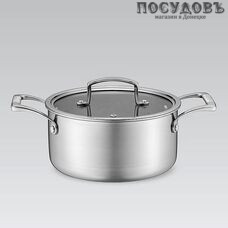 Maestro MR-3504-24 кастрюля с крышкой 5,4 л, Ø240 мм, сталь нержавеющая AISI 304, антипригарное покрытие ILAG Premium