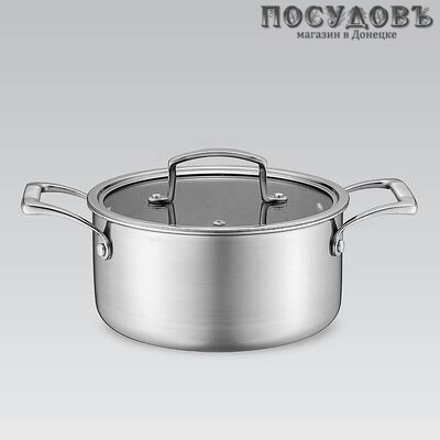 Maestro MR-3504-24 кастрюля с крышкой 5,4 л, Ø240 мм, сталь нержавеющая AISI 304, антипригарное покрытие ILAG Premium