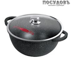 Горница Гранит Кн4322аг казан с крышкой 10,0 л, Ø320 мм, алюминий литой, мраморное покрытие