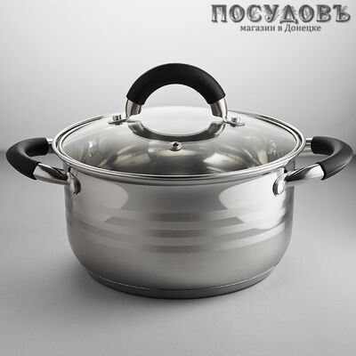 Webber BE-195/2 кастрюля с крышкой 1,9 л, Ø160 мм, сталь нержавеющая, пятислойное дно