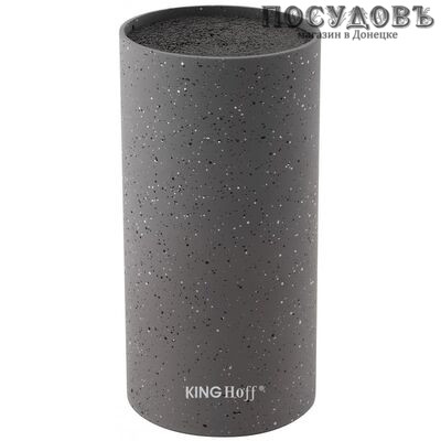 KING Hoff KH-1249 колода для ножей 110×220 мм, пластик, черный цвет 1 шт.