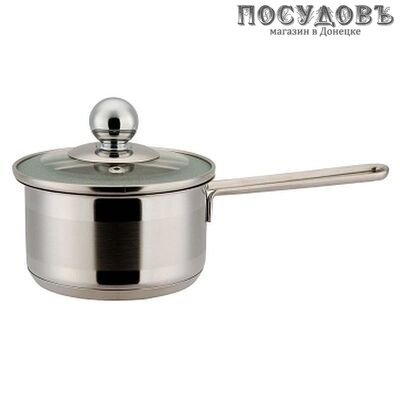 ZEIDAN Z-50197 Stanburg ковш с крышкой 1,0 л, сталь нержавеющая, Ø140 мм, капсульное дно, 1 шт.