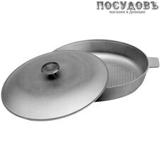 Биол А301 сковорода с крышкой, Ø300×62 мм, алюминий литой, без покрытия