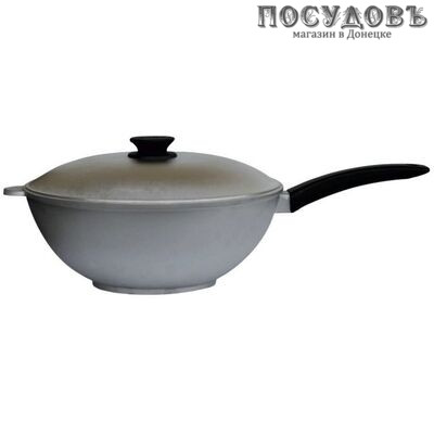 Биол WOK 3002К сковорода вок с крышкой, 5,0 л, Ø300×120 мм, алюминий литой, без покрытия