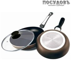 LARA LR01-50 сковорода с крышкой Ø280×55 мм, алюминий штампованный, антипригарное покрытие
