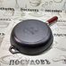 LARA LR01-87 сковорода Ø205×45 мм, чугун литой, промасленное покрытие, деревянная ручка