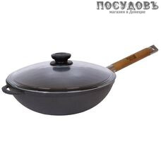 Биол 1524С сковорода вок с крышкой Ø240×78 мм, чугун литой, съемная ручка Биол 1524С сковорода вок с крышкой Ø240×78 мм, чугун литой, съемная ручка
