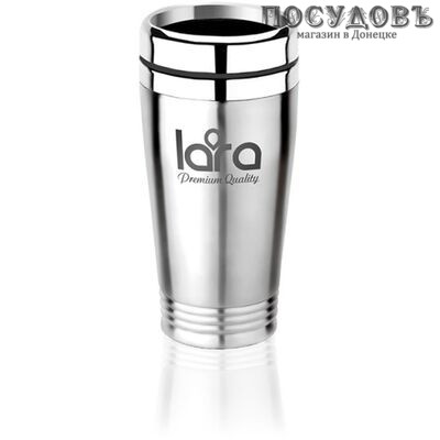 LARA LR04-35 термокружка, колба сталь нержавеющая 500 мл, цвет металлик