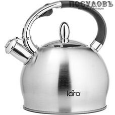 LARA LR00-10 чайник со свистком, 2,5 л, сталь нержавеющая AISI 201
