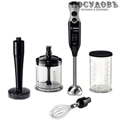 Bosch MSM-67165 блендер многофункциональный, 750 Вт, измельчитель 500 мл, цвет черный
