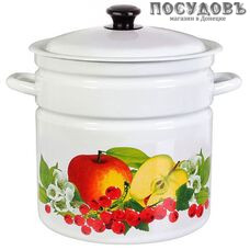 КМК Вкус лета 41804-242/6-У2 кастрюля цилиндрическая с крышкой, сталь эмалированная, 12 л, Россия, 2 пр. КМК Вкус лета 41804-242/6-У2 кастрюля цилиндрическая с крышкой, сталь эмалированная, 12 л, Россия, 2 пр.