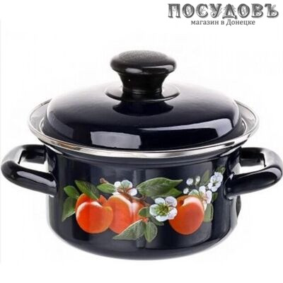 КМК 42315-073/6 кастрюля с крышкой, бостон, сталь эмалированная, 1,0 л мм, 2 пр.