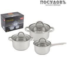Mallony Mediano 981056 набор посуды, сталь нержавеющая 201, 6 пр.