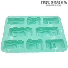 Alpenkok Машинки AK-6041S форма для выпечки кексов, силикон, 320×240×40 мм Alpenkok Машинки AK-6041S форма для выпечки кексов, силикон, 320×240×40 мм