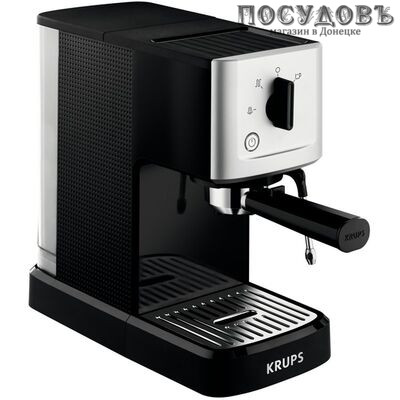 Krups XP344010 кофеварка рожковая, 1460 Вт, 15 бар, цвет черный
