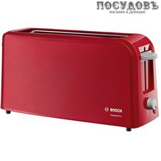 Bosch TAT 3A004 тостер на 2 шт, 980 Вт, 430×200×120 мм, цвет красный