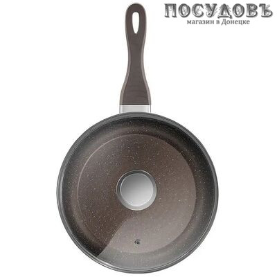 ZEIDAN Z-90221 сковорода с крышкой, Ø240 мм, алюминий литой, гранитное покрытие