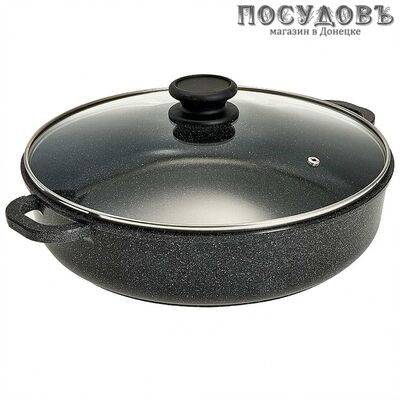 Гардарика Орион 0930-04-10 жаровня с крышкой, Ø300 мм, алюминий литой, гранитное покрытие Greblon