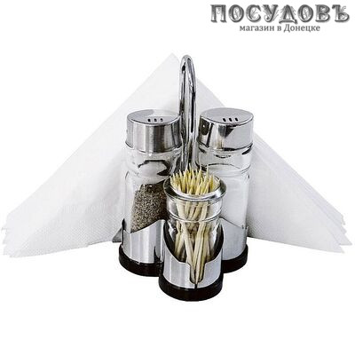 ZEIDAN Z-11046 набор для специй, сталь нержавеющая, стекло, в упаковке 1 к-кт.