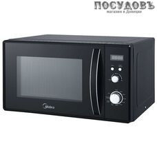 Midea AM823AM9-B микроволновая печь, 800 Вт, обычная (соло), 23 л, черный