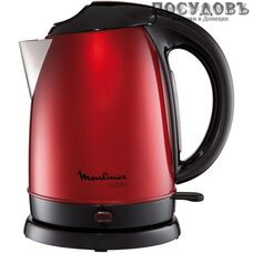Moulinex Subito BY530531 электрочайник, 2400 Вт, 1700 мл, сталь нержавеющая, цвет красный